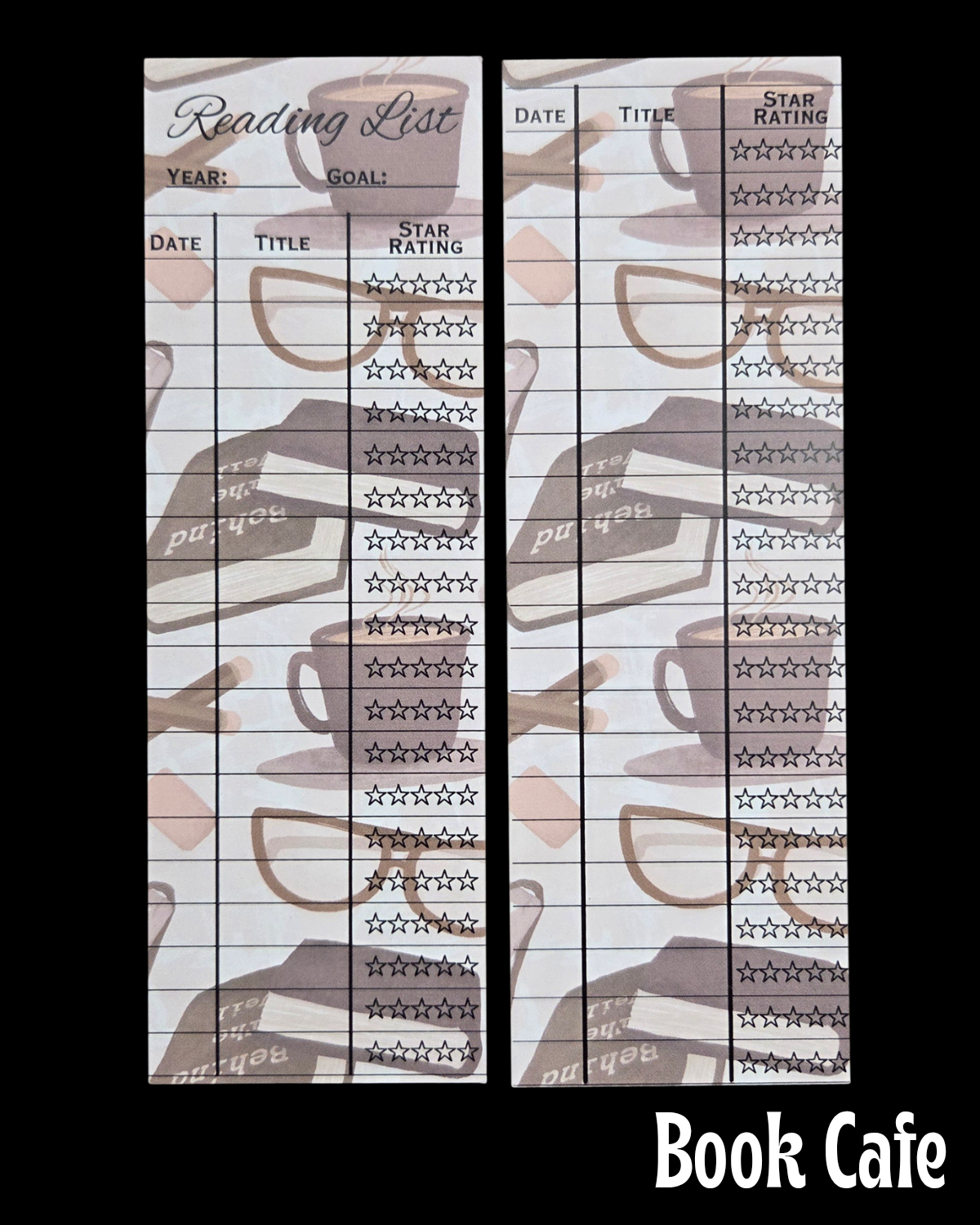 Reading Tracker Bookmarks