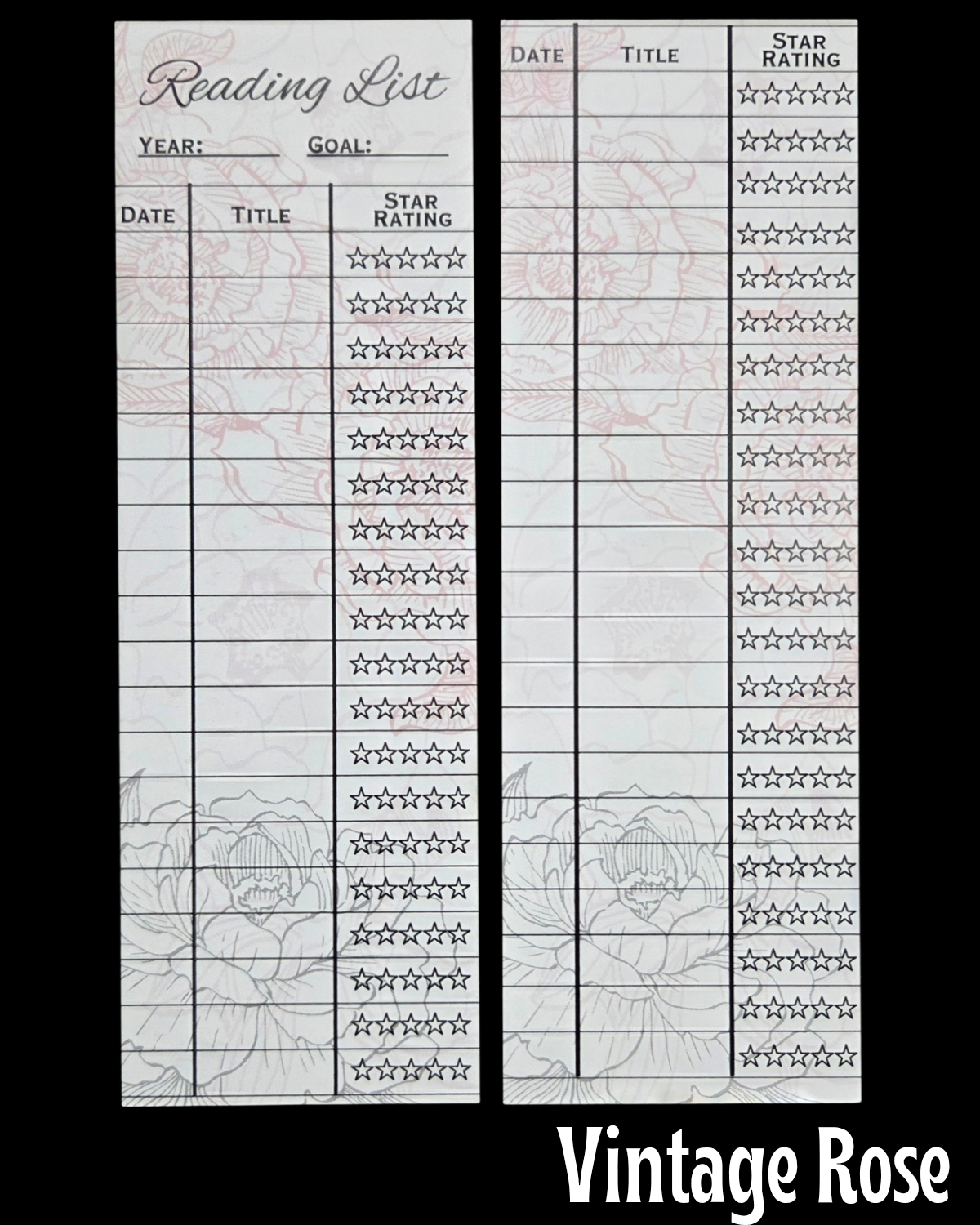 Reading Tracker Bookmarks