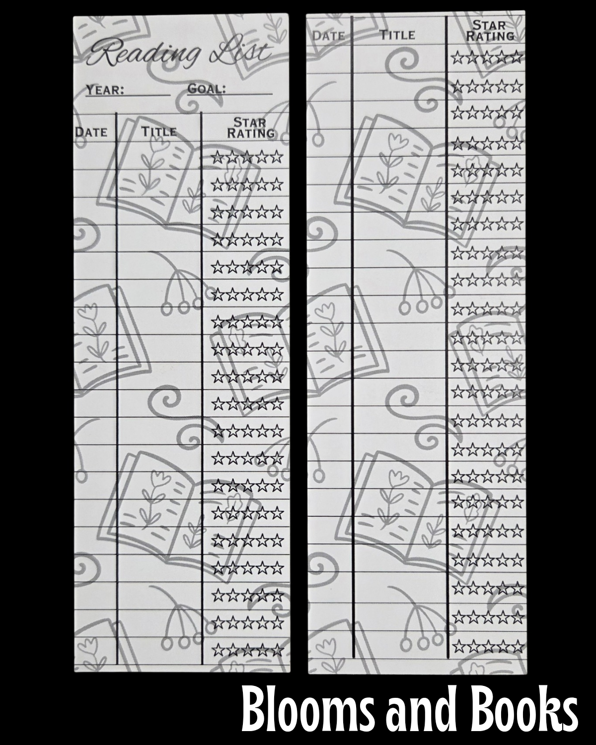 Reading Tracker Bookmarks