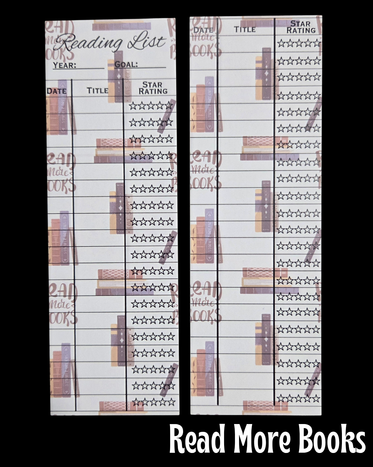 Reading Tracker Bookmarks