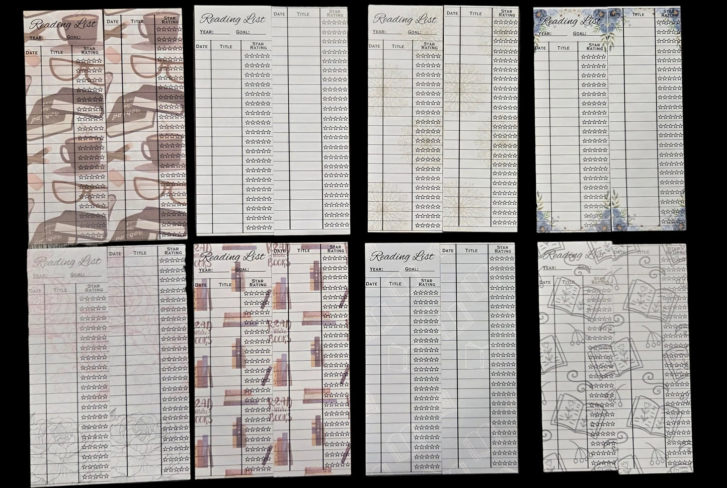 Reading Tracker Bookmarks